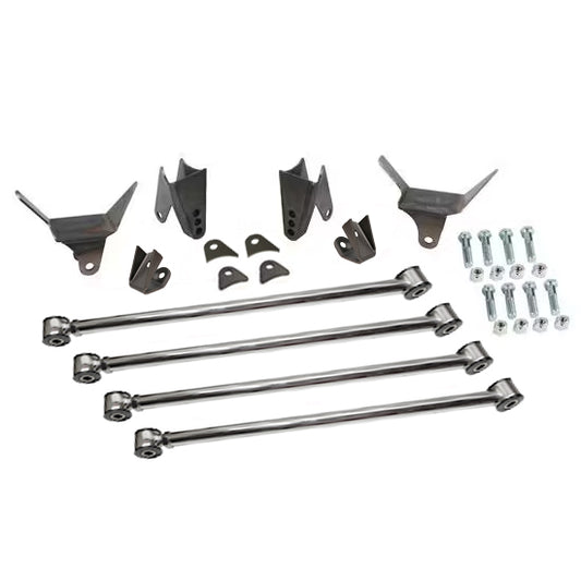 4 LINK KIT,TRIANGULATED,32 FORD,POLISHED