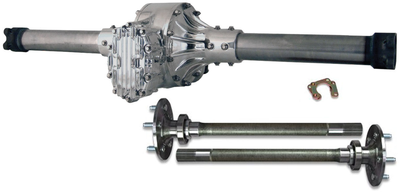 QUICK CHANGE REAR END ASSEMBLY,STREET ROD,8.38 V-8,56",W/AXLES