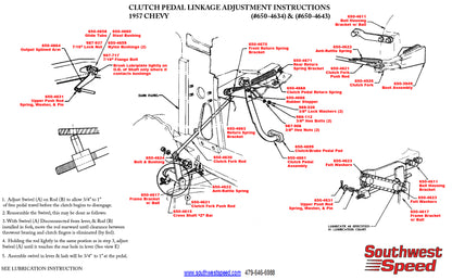 CLUTCH PEDAL KIT,57 CHEVY