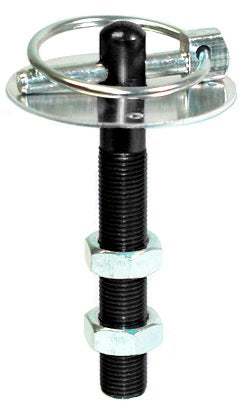 HOOD PIN KIT,W/CLIP & PLATE,BLACK,BULK