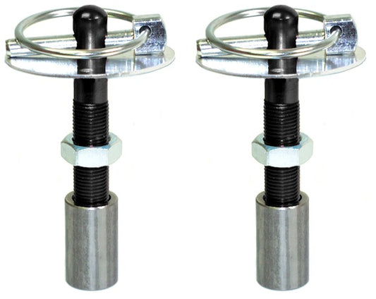 HOOD PIN KIT,W/THREADED BOSS,BLACK,PAIR