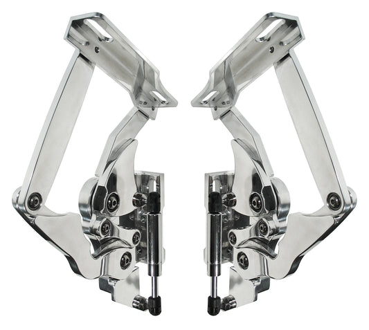 HOOD HINGES,57 CHEVY,FG,POLISHED