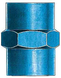 ALUM PIPE COUPLING,1/8 NPT,1/8 NPT