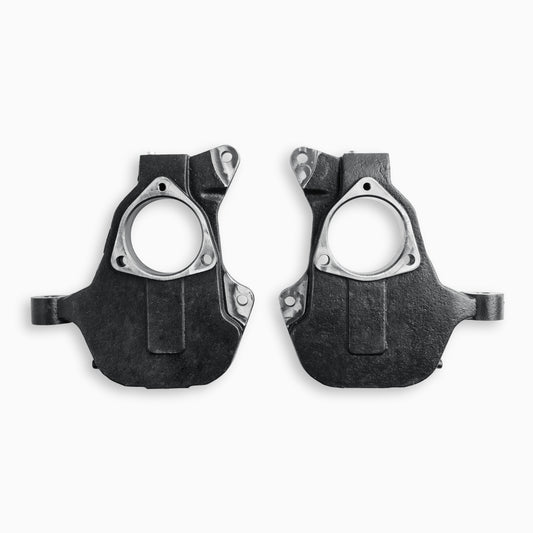 QA1 SPINDLE, PAIR, 2" DROP, FOR STEEL & ALUM, 14-18 GM 1500