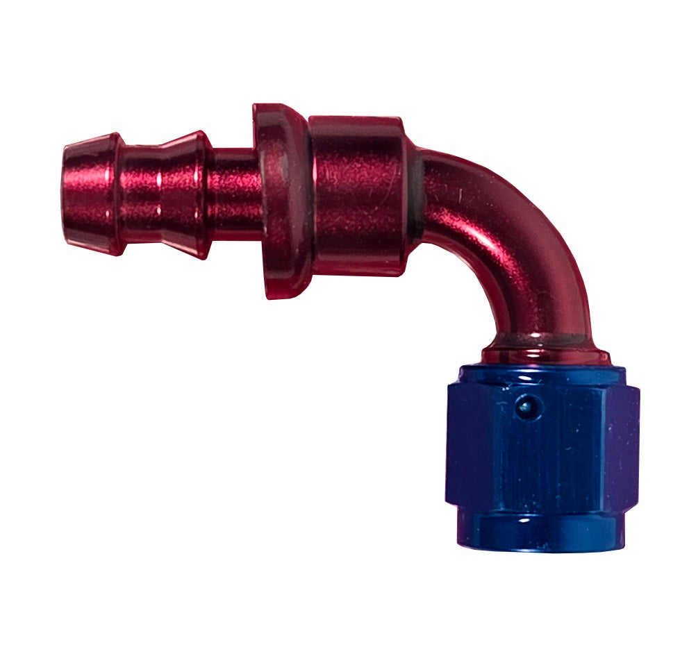 HOSE END,ALUM,BARBED,1/2 HOSE,#8      90