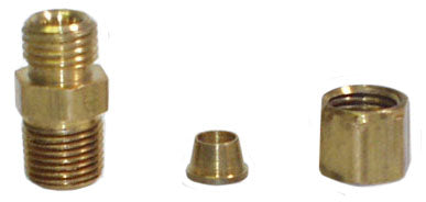 HOSE END,STR,BRASS,1/8 NPT MALE,-3 NYL