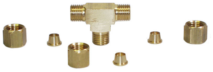 COMPRESSION TEE,BRASS,-3 NYLON