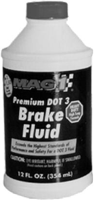 BRAKE FLUID,DOT 3,12 OZ. BOTTLE      122