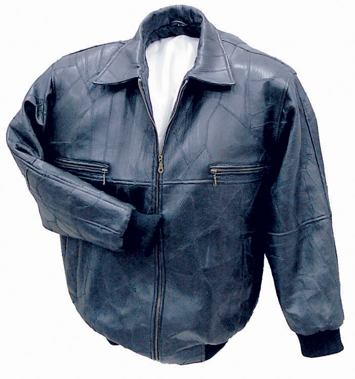 LEATHER BOMBER JACKET,XL