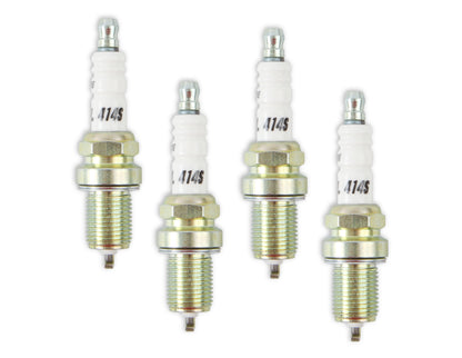 SPARK PLUGS,SHORTY,14MM,GASK,.750,HEAT RANGE 4,4 PKG