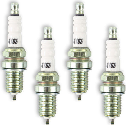 SPARK PLUGS,SHORTY,14MM,GASK,.750,HEAT RANGE 6,4 PKG