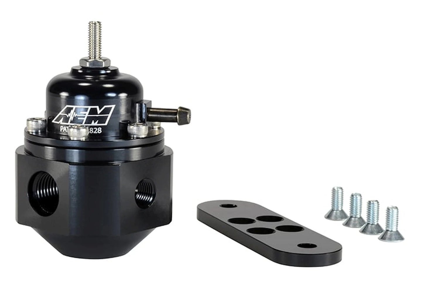 FUEL PRESSURE REGULATOR,UNIVERSAL,ADJUSTABLE,BLACK