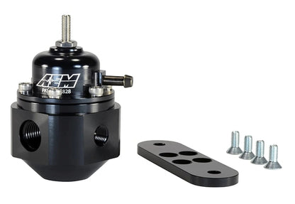 FUEL PRESSURE REGULATOR,UNIVERSAL,ADJUSTABLE,BLACK