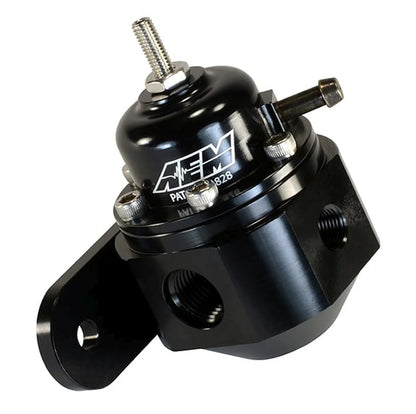 FUEL PRESSURE REGULATOR,UNIVERSAL,ADJUSTABLE,BLACK