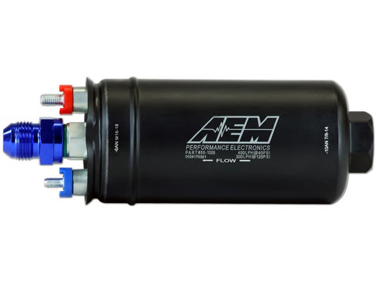 FUEL PUMP,ELECTRIC,INLINE,400LPH,-10AN FEMALE INLET,-6AN OUTLET,GAS,METHANOL,E85
