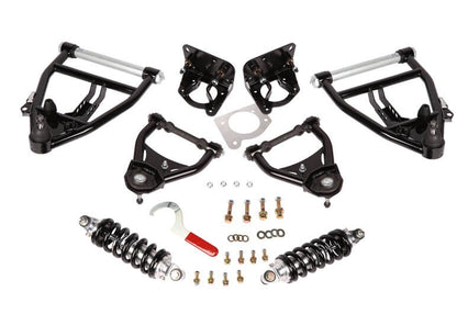 FRONT DOUBLE ADJUSTABLE COILOVER & ARMS,BBC,63-87 C10 USING 73-87 BJ