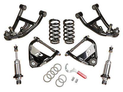 FRONT COILOVER CONVERSION KIT,W/ CONTROL ARMS,ADJUSTABLE,GM 64-67 A-BODY,BBC