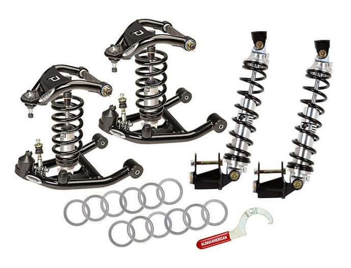 COILOVER CONVERSION KIT,FRONT & REAR,W/ CONTROL ARMS,DOUBLE ADJ,64-67 A-BODY,SBC