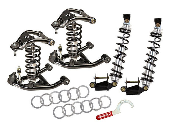 COILOVER CONVERSION KIT,FRONT & REAR,W/ CONTROL ARMS,ADJUST,GM 68-72 A-BODY,SBC