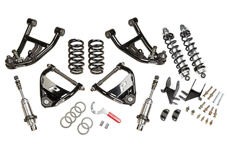 COILOVER CONVERSION KIT,FRONT & REAR,W/ CONTROL ARMS,ADJUST,GM 68-72 A-BODY,SBC