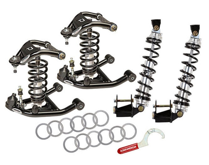 COILOVER CONVERSION KIT,FRONT & REAR,W/ CONTROL ARMS,DOUBLE ADJ,68-72 A-BODY,BBC