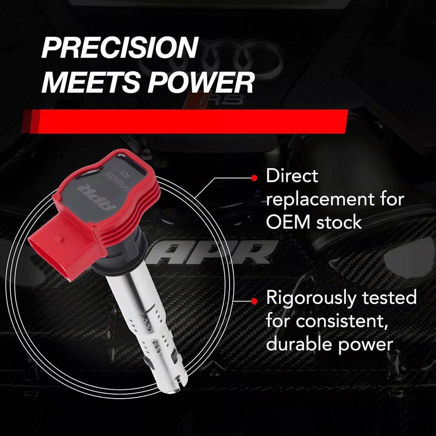 IGNITION COIL,RED,PQ35/PQ45,VW,AUDI,PORSCHE,LAMBORGHINI,2.0T/3.0T
