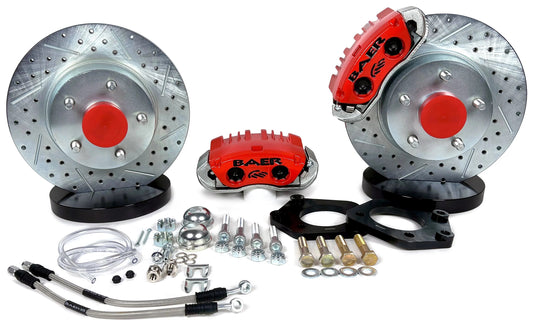 DISC BRAKES,FRONT,11",CLASSIC,64-69 MUSTANG,RED