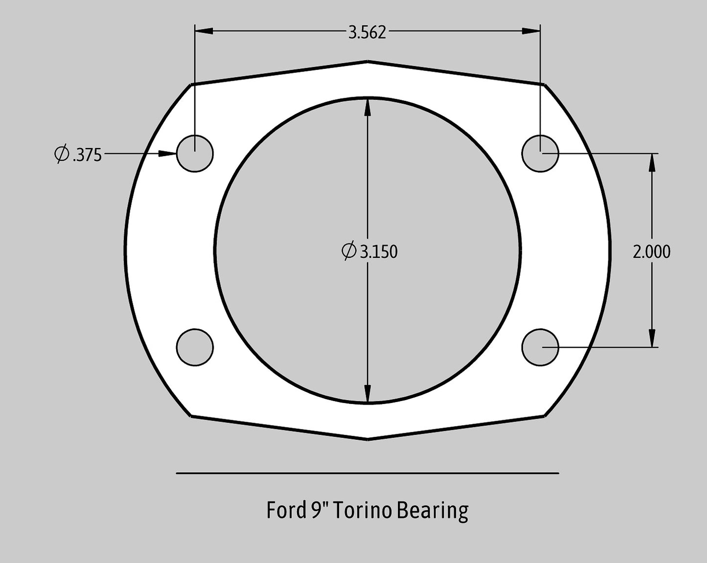 DISC BRAKES,REAR,12",SS4,FORD 9" TORINO,LATE BIG,5X5",SILVER