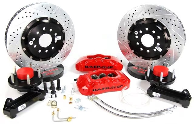 DISC BRAKES,FRONT,14",PRO+,60-87 C10 2WD 5 LUG,RED