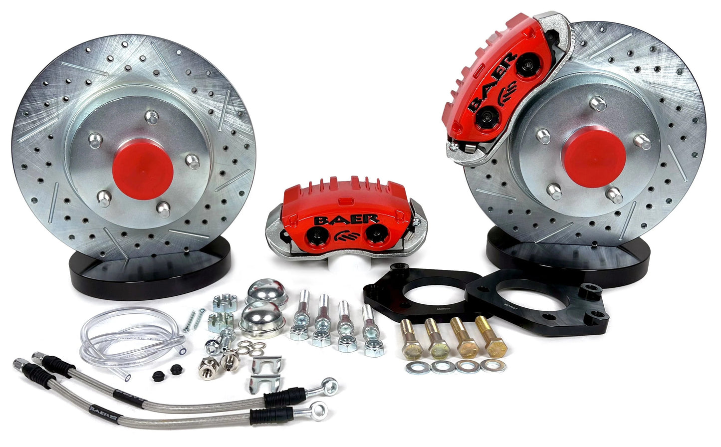 DISC BRAKES,FRONT,11",CLASSIC,64-74 GM AFX,RED CALIPERS