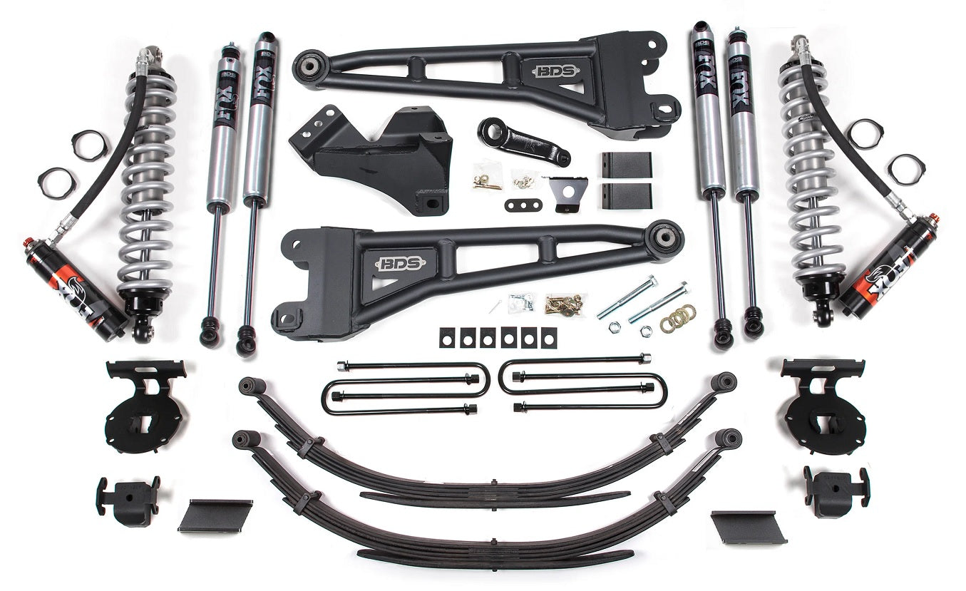 BDS 2011-2016 F250,F350 4WD 4" RADIUS ARM SUSP. LIFT,LEAF SPRINGS,FOX COILOVER