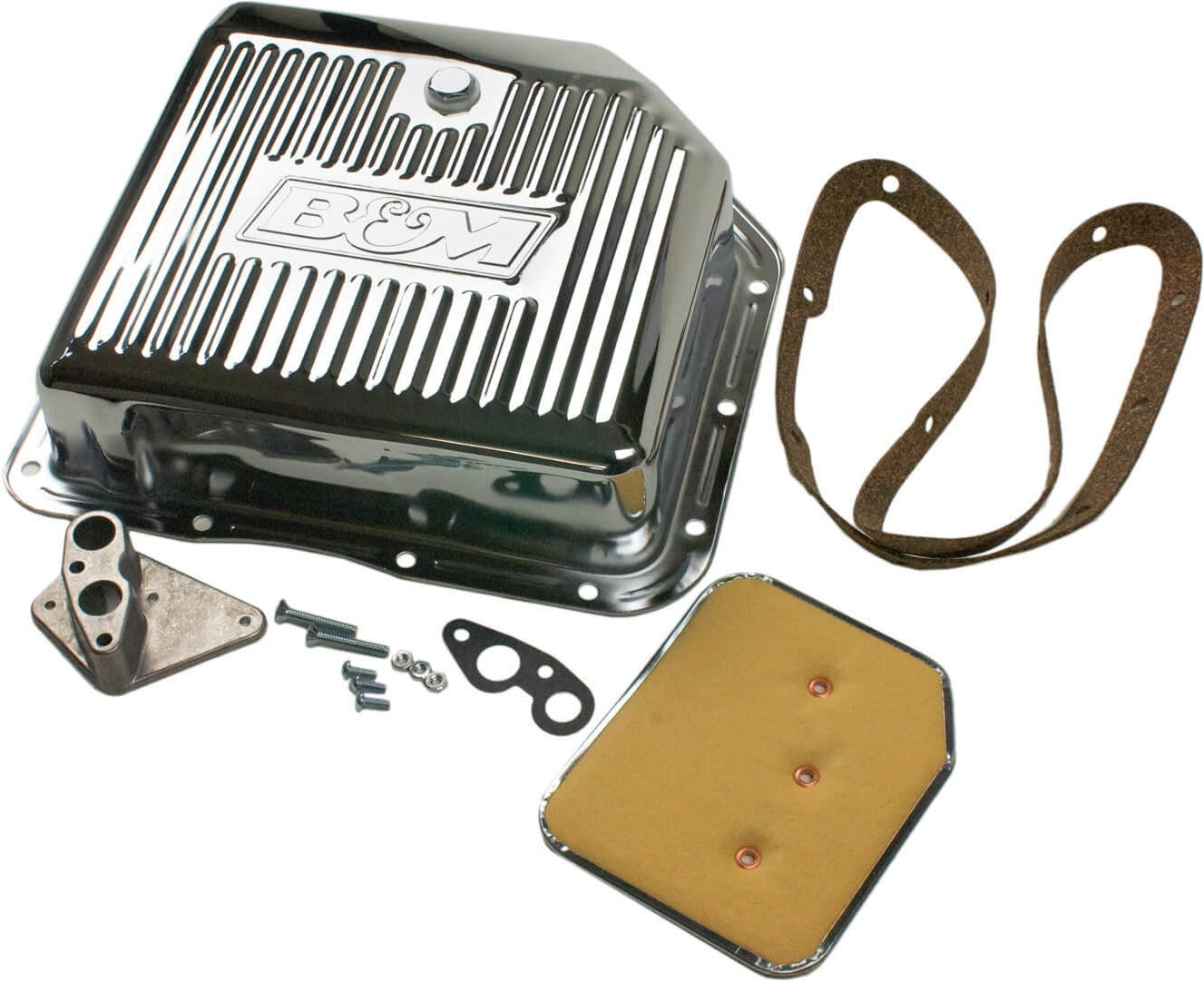 TRANSMISSION PAN & FILTER,TH350,CHROME