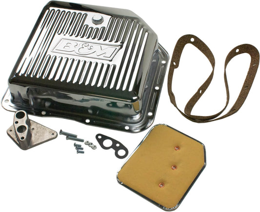 TRANSMISSION PAN & FILTER,TH350,CHROME