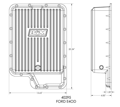 HI-TEK DEEP TRANSMISSION PAN,ALUMINUM,FORD E4OD/4R100