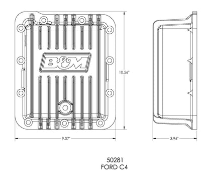 HI-TEK DEEP TRANSMISSION PAN,ALUMINUM,FORD C4