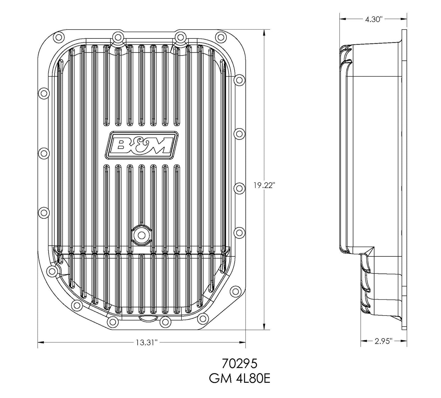 HI-TEK DEEP TRANSMISSION PAN,ALUMINUM,GM 4L80E