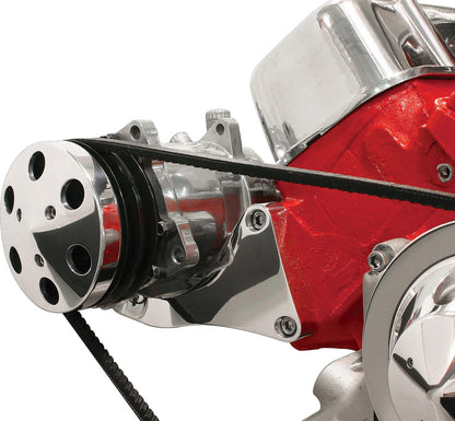 BBC SWP,V-BELT SIDE BRACKET KIT,POLISHED,AC