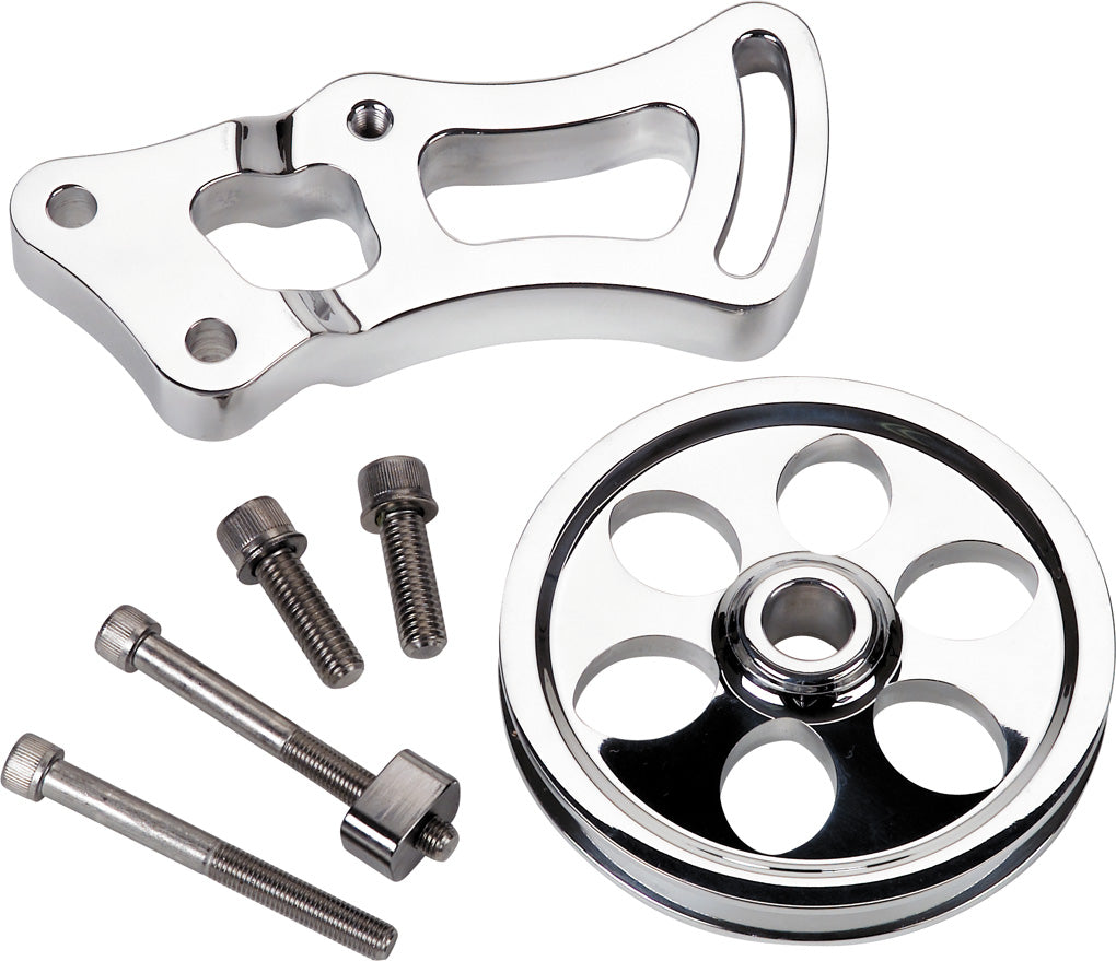 SBC,SWP,PS BRACKET & V-GROOVE PULLEY,POL