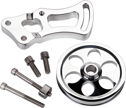 SBC,SWP,PS BRACKET & V-GROOVE PULLEY,POL