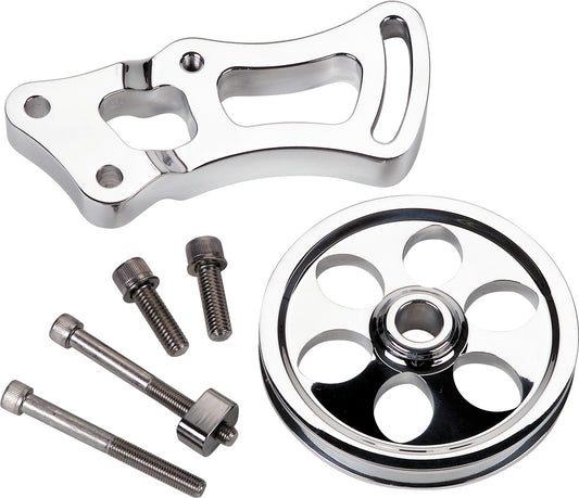 SBC,SWP,PS BRACKET & V-GROOVE PULLEY,POL