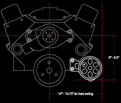 SBC,SWP,PS BRACKET & V-GROOVE PULLEY,POL