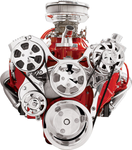 SBC,SERPENTINE KIT,POL,AC/ALT/WP