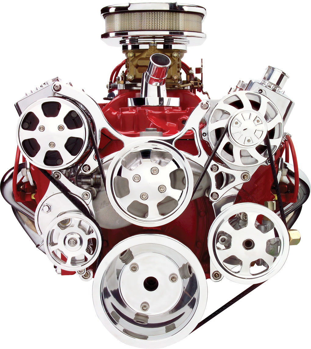 SBC,SERPENTINE KIT,POL,AC/ALT/PS/WP,PREMIUM