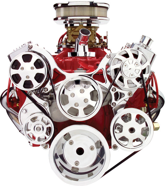 SBC,SERPENTINE KIT,POL,AC/ALT/PS/WP,PREMIUM