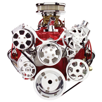 SBC,SERPENTINE KIT,POL,AC/ALT/PS/WP