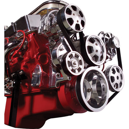 SBC,SERPENTINE KIT,POL,AC/ALT/PS/WP,PREMIUM