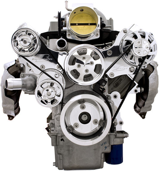 LS1236,SERPENTINE TOP KIT,POL,BILLET ALT/WP