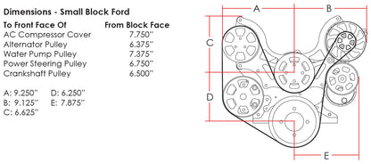 SBF,SERPENTINE KIT,BLACK,AC/ALT/PS/WP