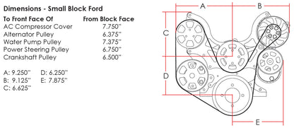 SBF,SERPENTINE KIT,POL,ALT/PS/WP
