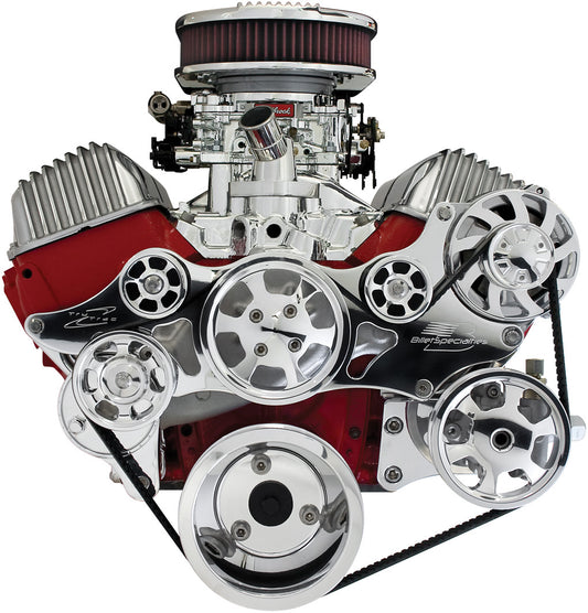 348/409,SERPENTINE KIT,POL,BILLET ALT/PS/WP,PR